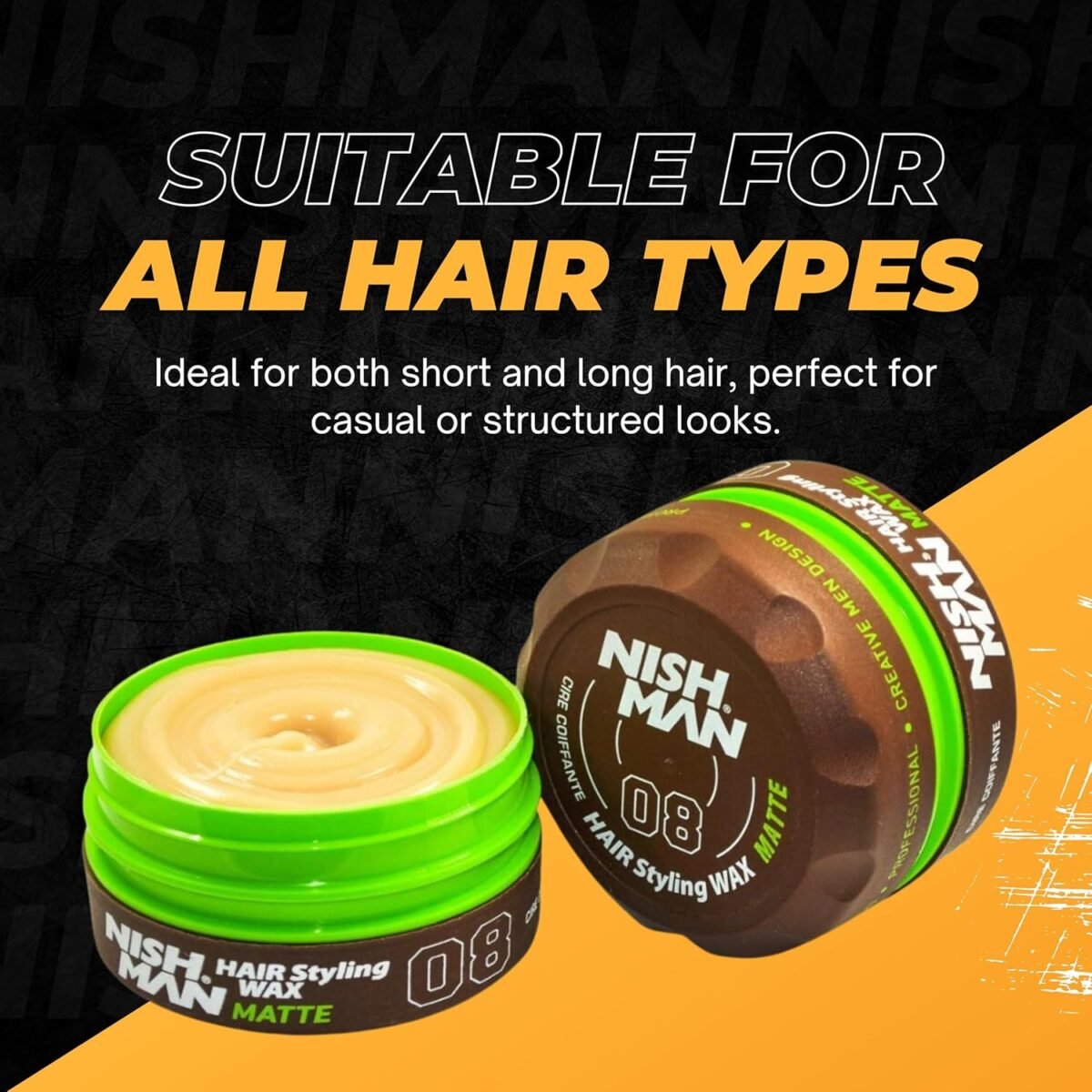 Nishman Hair Styling Matte Hair Wax - 100gm