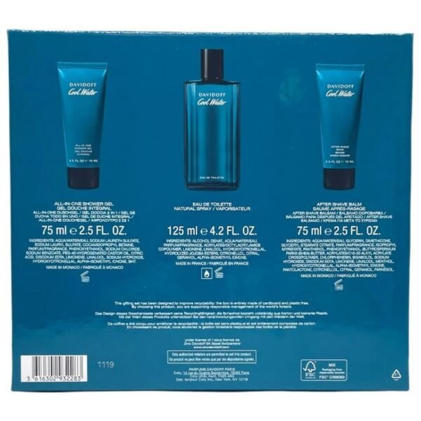 Davidoff Cool Water 3 Piece Gift Set For Men