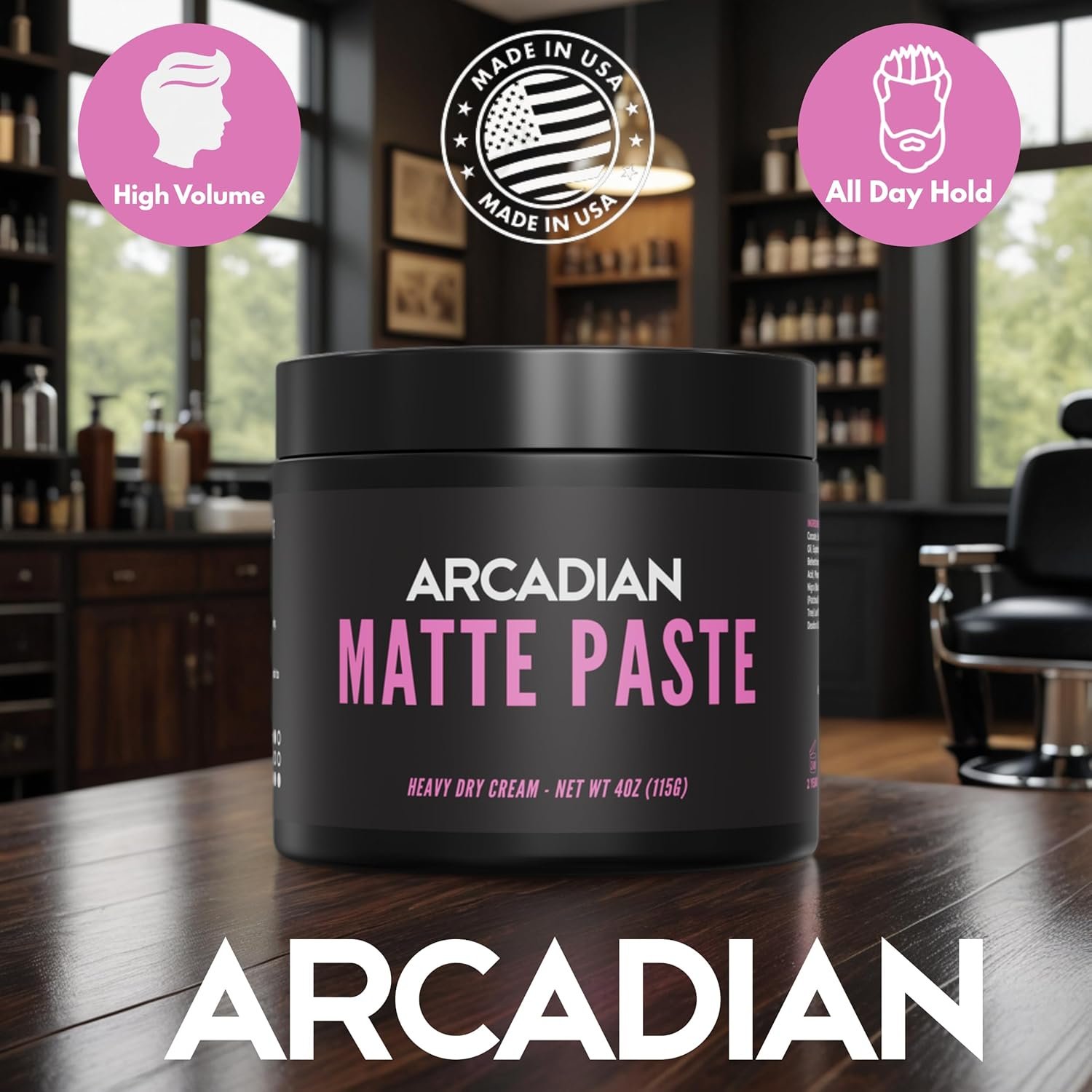 Arcadian Matte Paste – 115gm | Heavy Hold