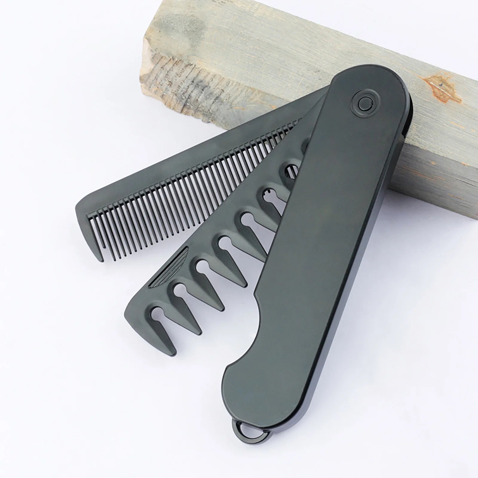 2-in-1 Folding Pocket Comb | Fine & Wide Tooth