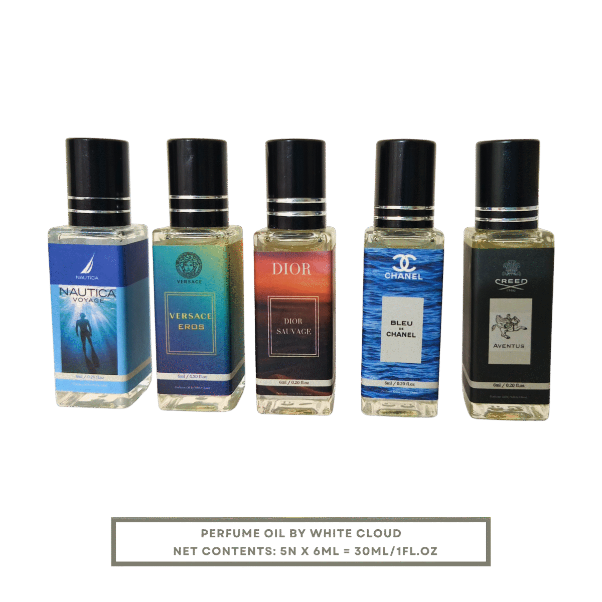 Men’s Premium Perfume Oil Gift Set – 5×6ml Roll-on