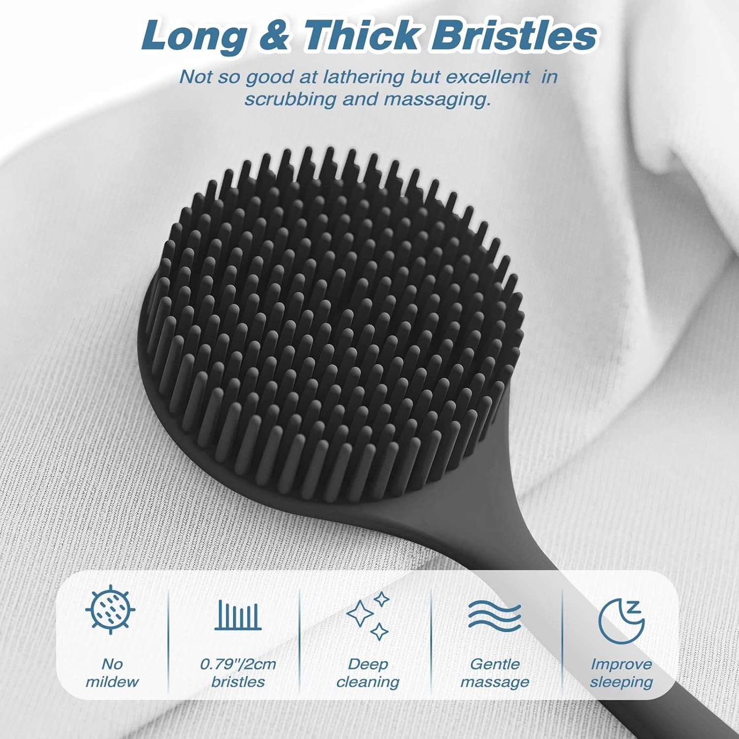 Silicone Back Scrubber For Shower | Skin Exfoliation