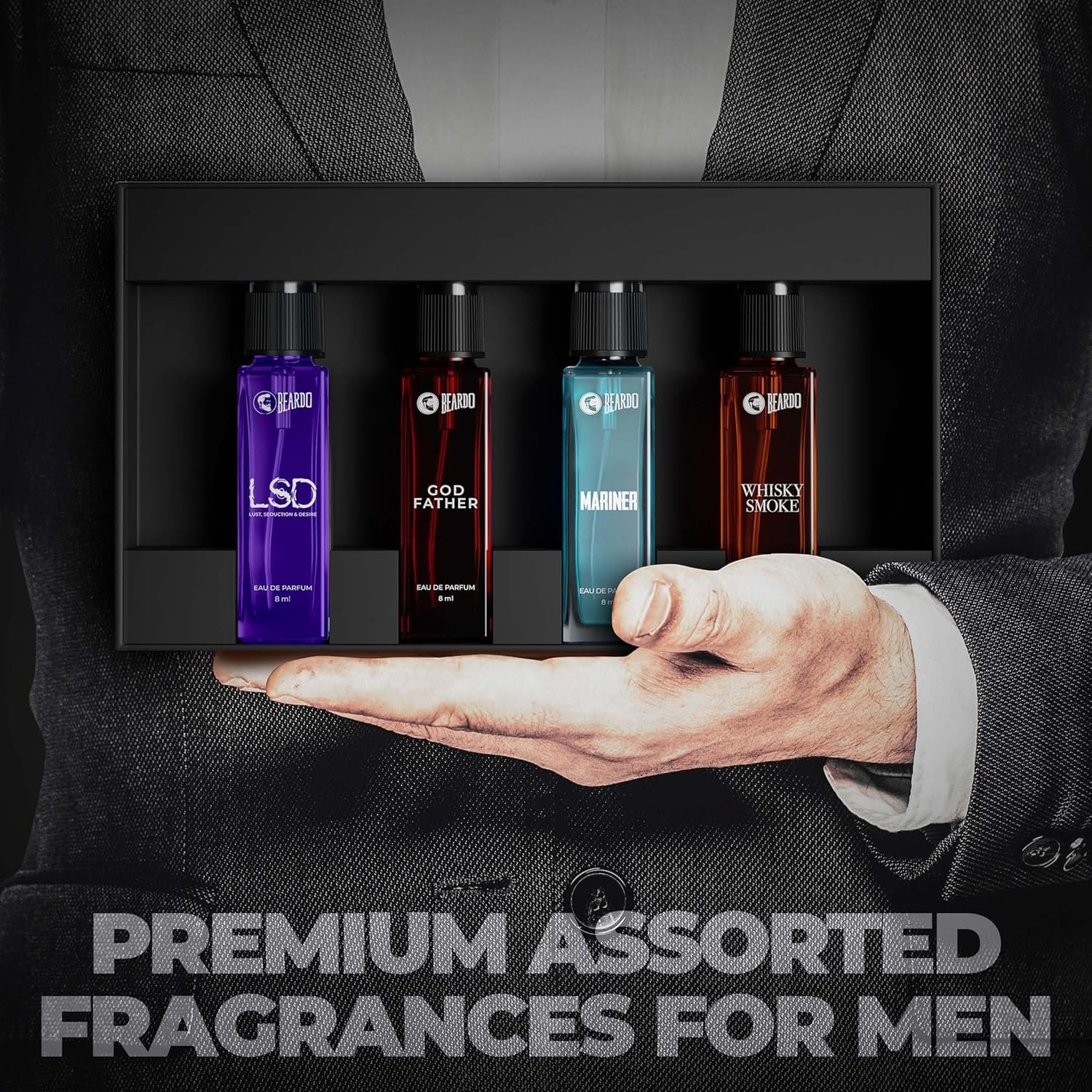Beardo Assorted Premium Gift Set - 4 x 8ml | EDP - Image 4