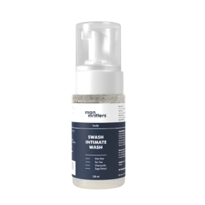 Man Matters Intimate Wash for Men 120ml bottle showcasing premium intimate hygiene and odor protection packaging