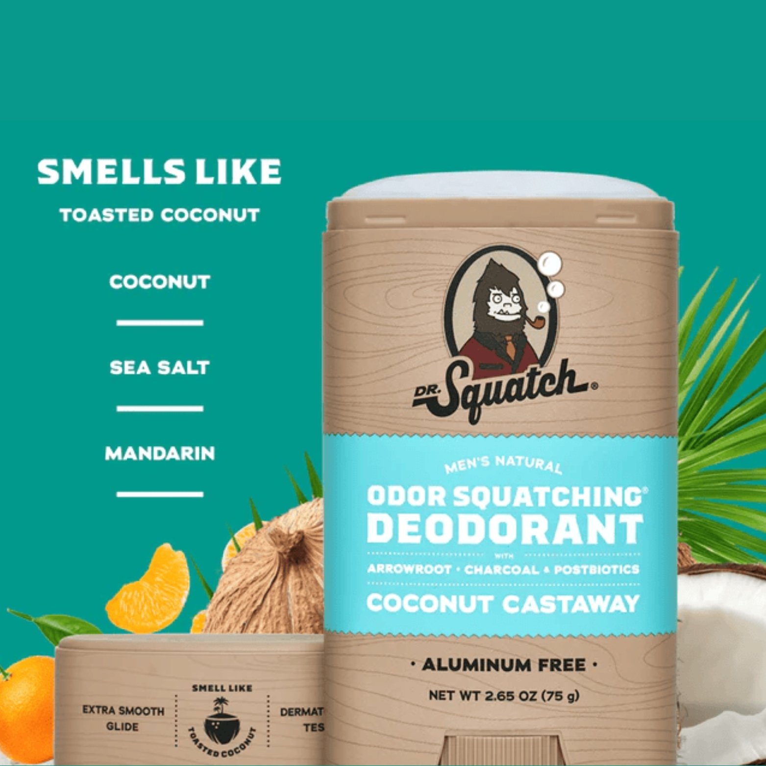 Dr. Squatch Natural Deodorant – 75gm | Coconut Castaway