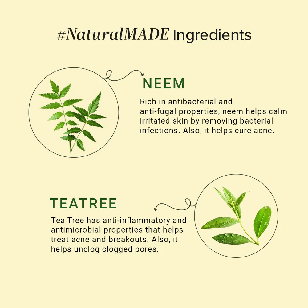 Khadi Natural Neem & Tea Tree Facewash – 210ml