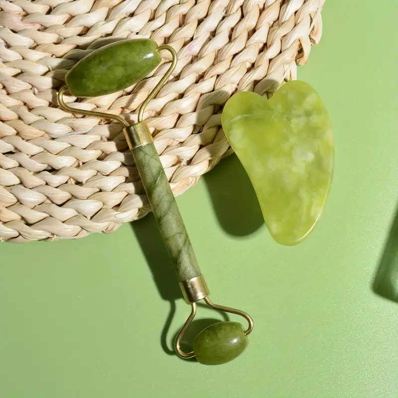 Green Jade Roller Massager For Face