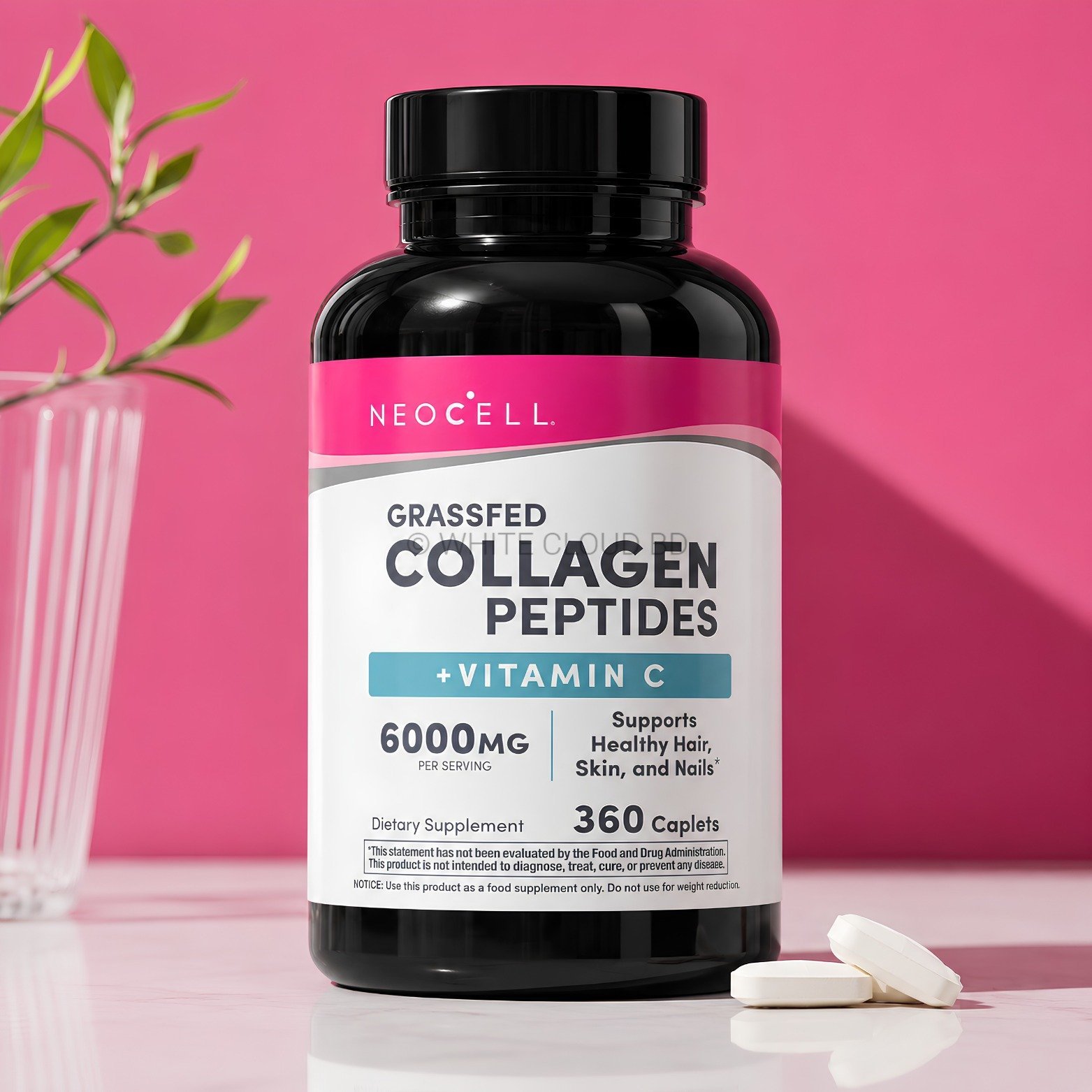 NeoCell Grassfed Collagen Peptides Pills with Vitamin C – 360 Caplets - Image 5