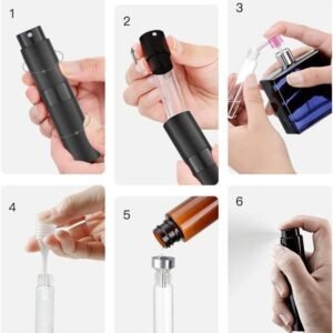 Rotating Aluminium Refillable Perfume Atomizer 10ml