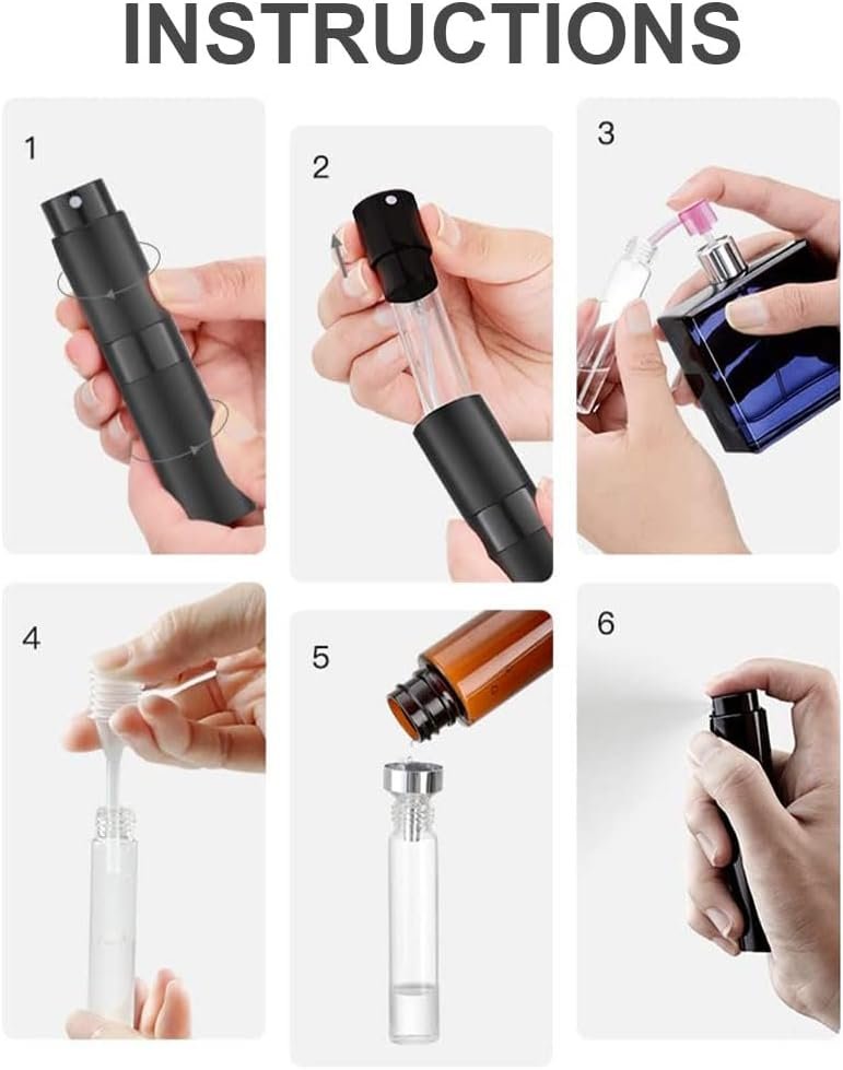 Rotating Aluminium Refillable Perfume Atomizer 10ml