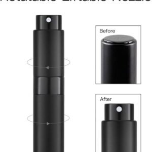 Rotating Aluminium Refillable Perfume Atomizer 10ml