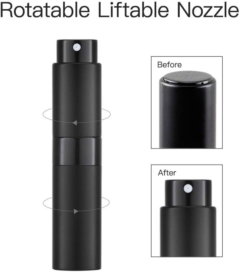 Rotating Aluminium Refillable Perfume Atomizer 10ml