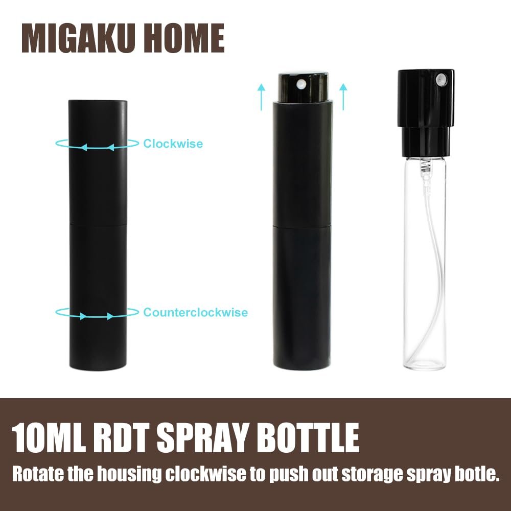 Rotating Aluminium Refillable Perfume Atomizer 10ml