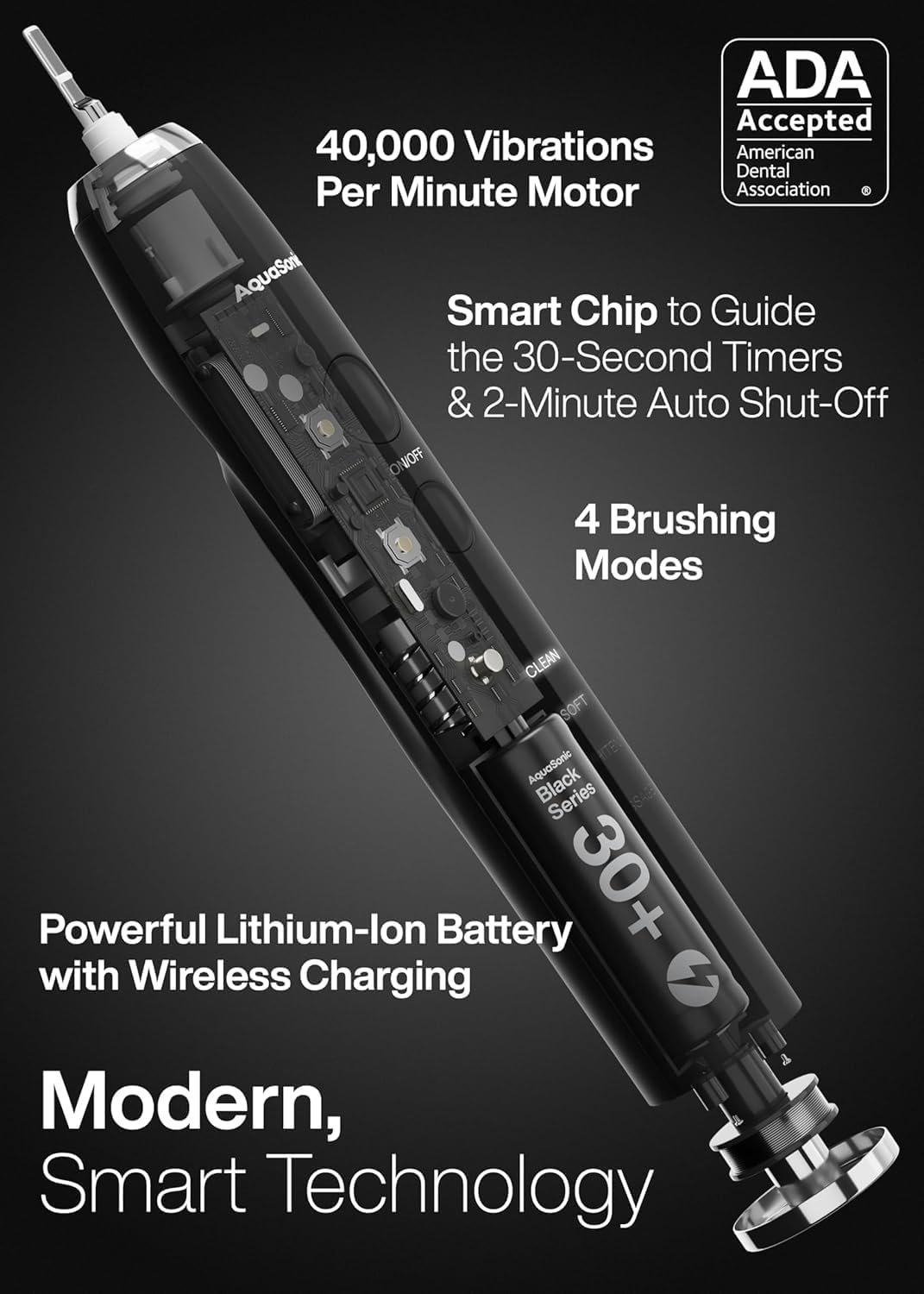 AquaSonic Black Series Sonic Whitening Toothbrush