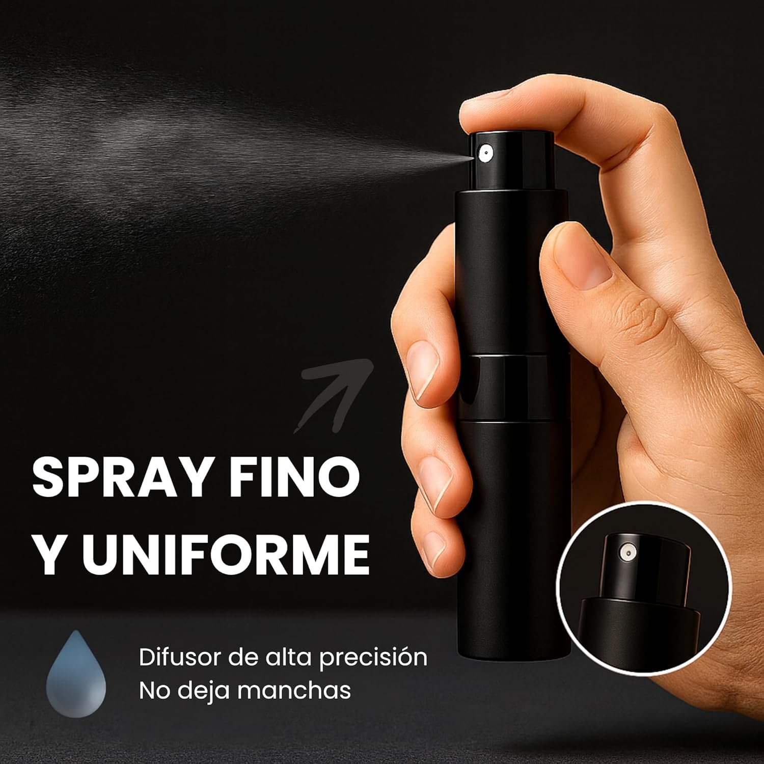 Rotating Aluminium Refillable Perfume Atomizer 10ml