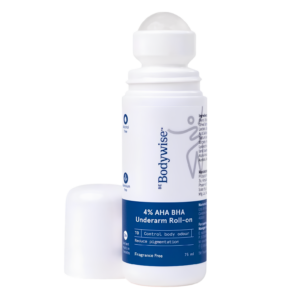 Be Bodywise 4% AHA BHA Underarm Roll-On 50ml bottle