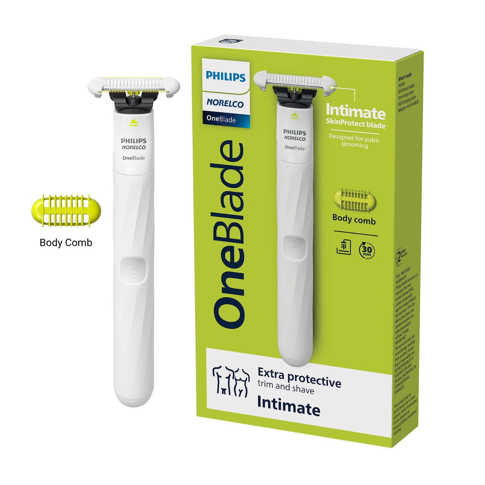 Philips Norelco OneBlade Intimate Trimmer For Pubic Groom
