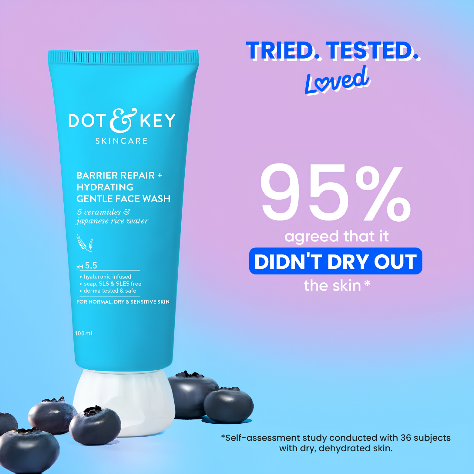Dot & Key Barrier Repair Gentle Hydrating Face Wash 100ml tube