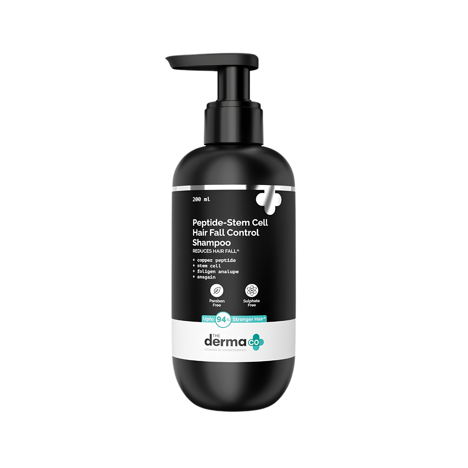 The Derma Co Peptide-Stem Cell Hair Fall Control Shampoo 200ml bottle