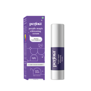 Perfora Purple Teeth Whitening Toothpaste Serum 30ml bottle displaying color corrector purple toothpaste packaging