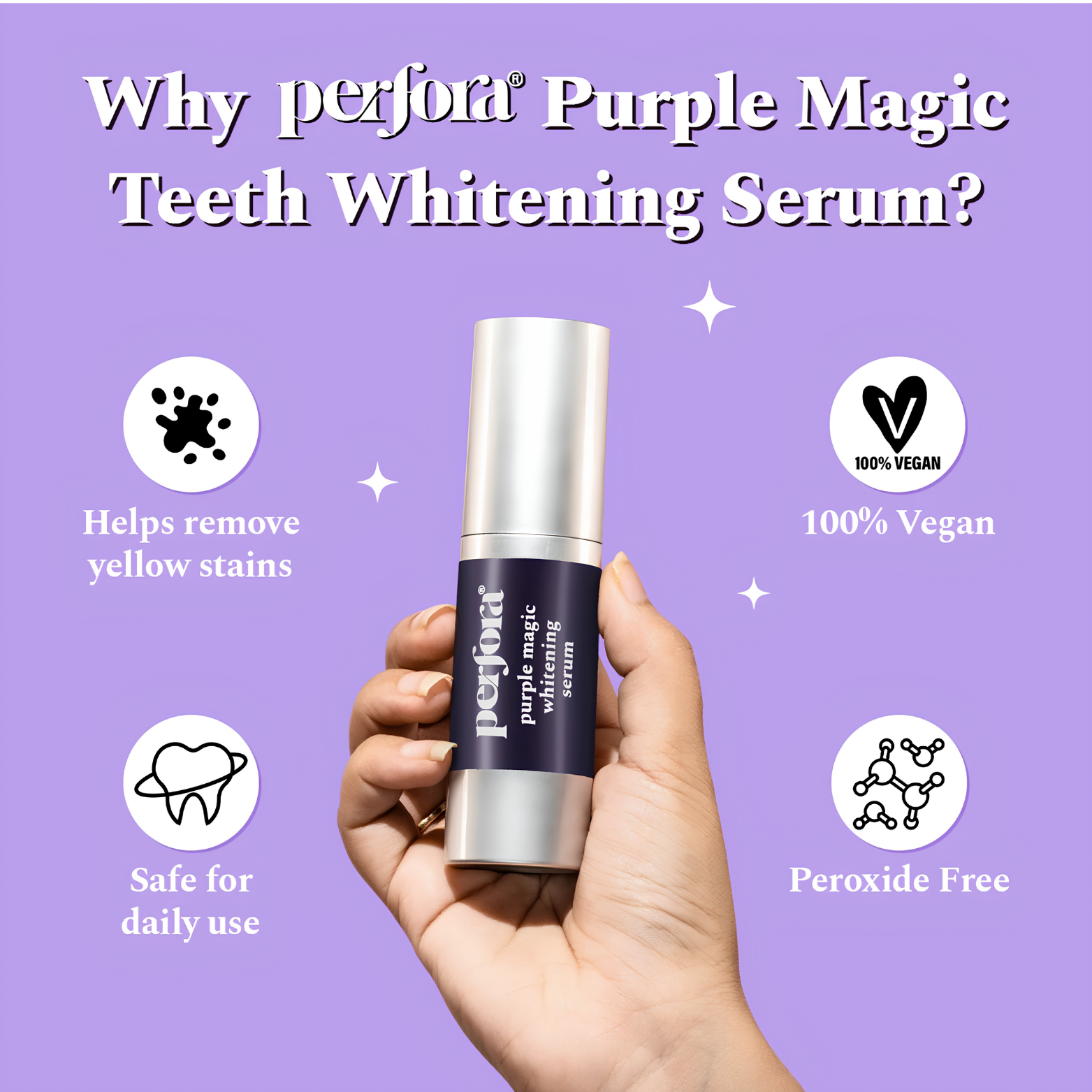 Perfora Purple Teeth Whitening Toothpaste Serum – 30ml