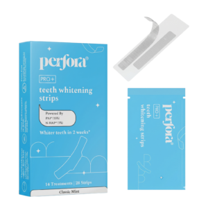 Perfora Teeth Whitening Strips 14 treatments box pack displaying sensitivity-free enamel-safe packaging