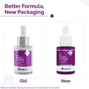 The Derma Co 10% Vitamin C Face Serum 30ml bottle with dropper
