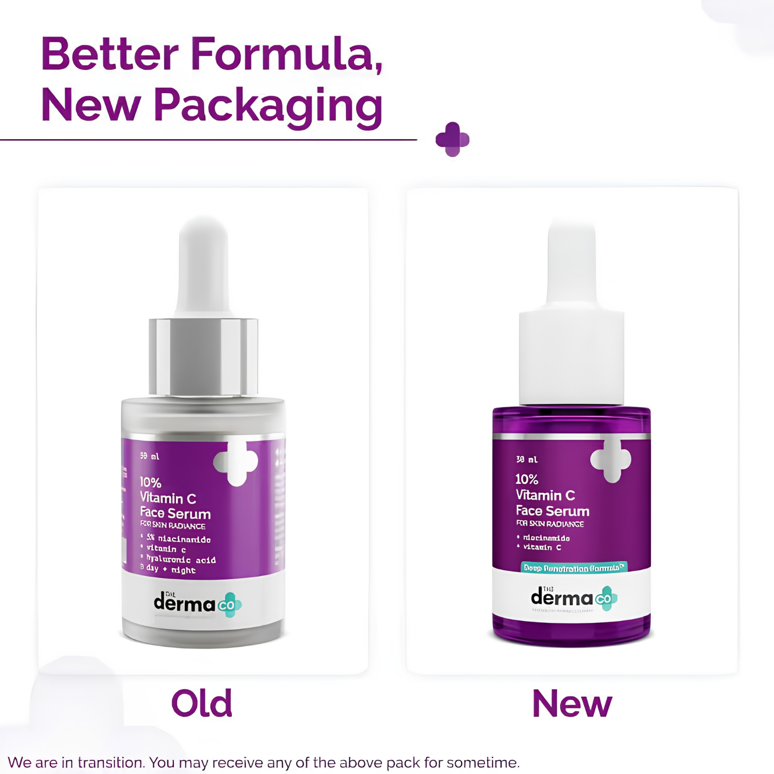 The Derma Co 10% Vitamin C Face Serum 30ml bottle with dropper