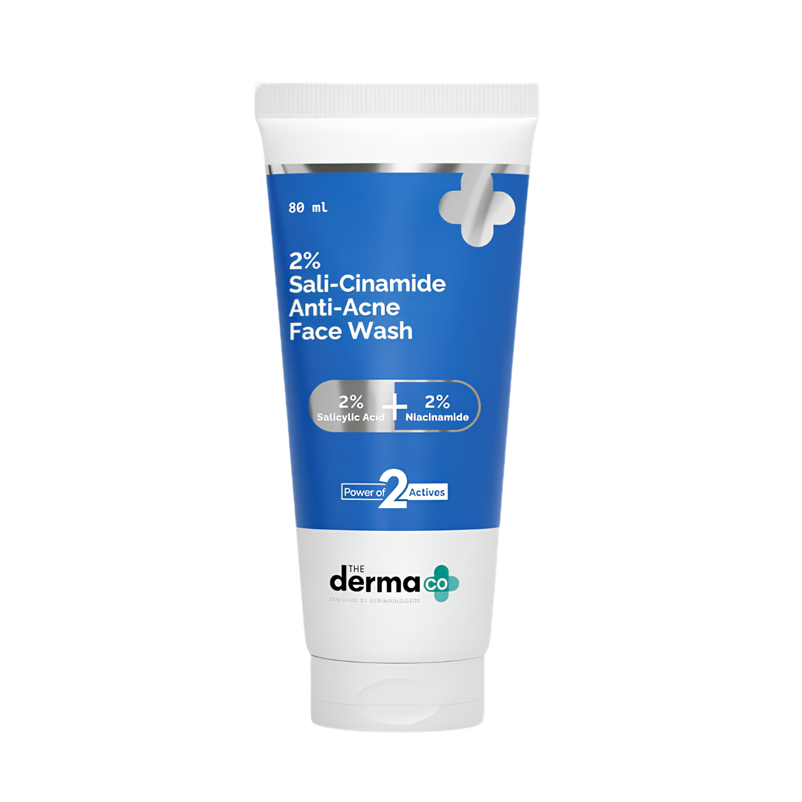 The Derma Co 2% Sali-Cinamide Anti-Acne Face Wash 80ml tube