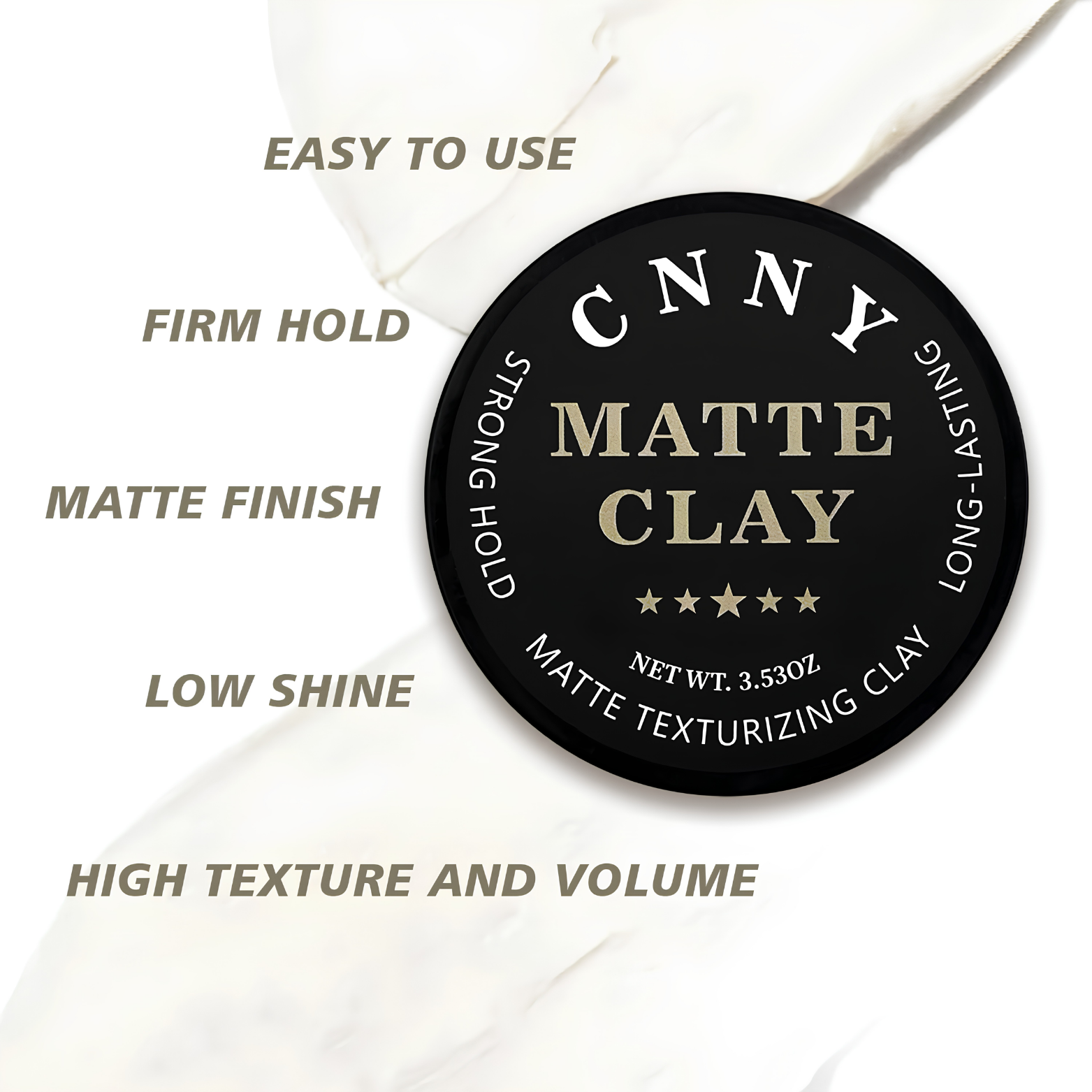CNNY Matte Texturizing Clay 100g wide-mouth plastic jar