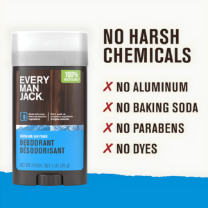 Every Man Jack Fresh Air Men's Deodorant 85g stick container layout