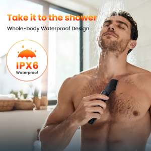 MAXGROOM Manscape Body Hair Trimmer for Men unboxed kit layout highlighting premium multi-head grooming kit packaging
