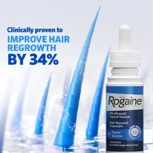 Rogaine, Minoxidil 5%, Hair Regrowth, Hair Loss Treatment, Men's Hair Solution, Extra Strength Minoxidil, Thinning Hair, Vertex Treatment, Dermatologist Recommended, White Cloud
