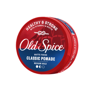 Old Spice Matte Finish Classic Pomade 63g puck container layout