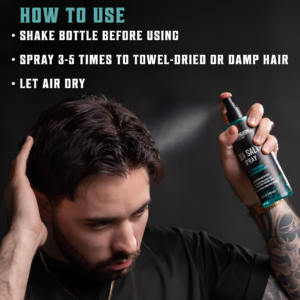 Viking Revolution Sea Salt Spray 260mL texturizing bottle layout