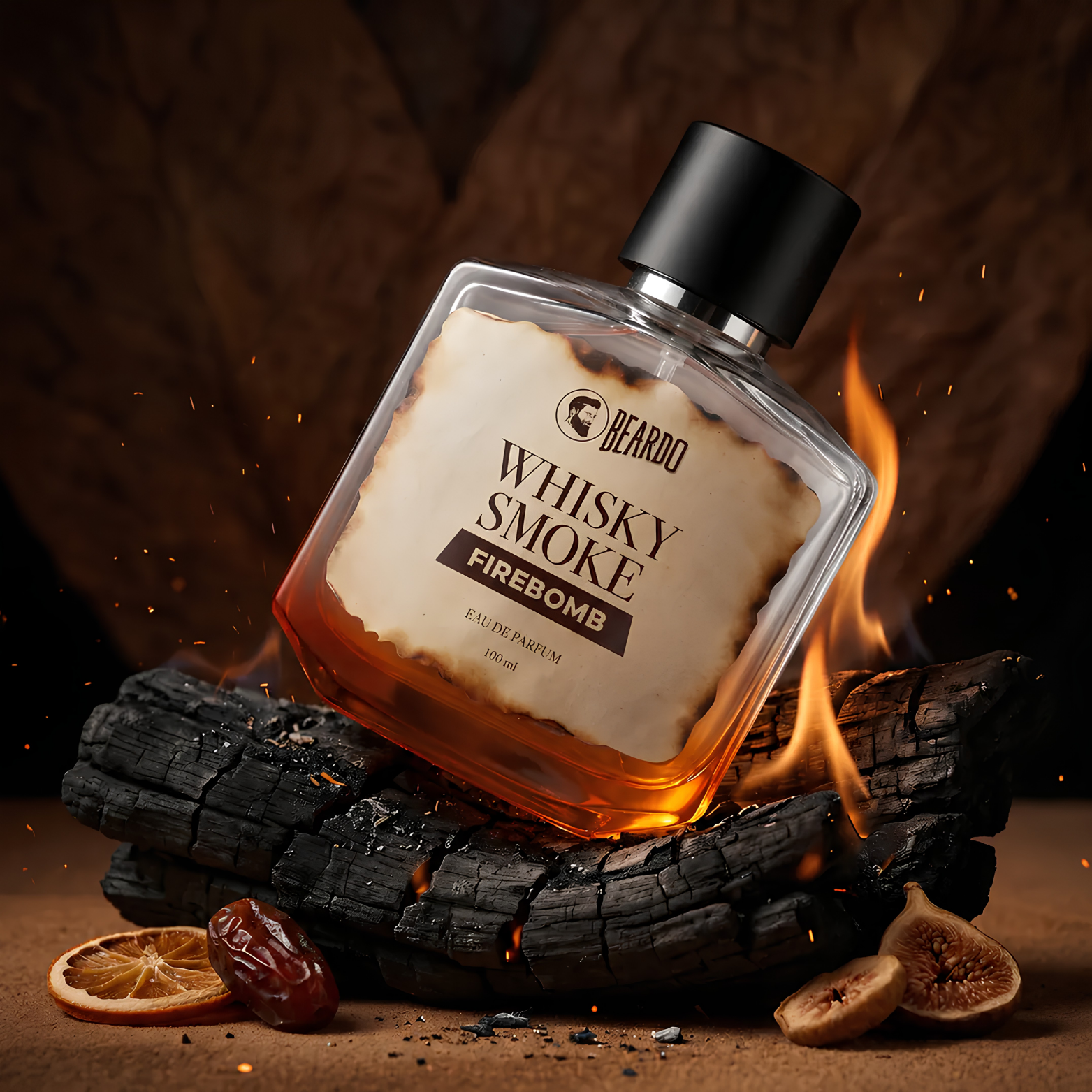 Beardo Whisky Smoke Firebomb Perfume for Men 100ml EDP bottle