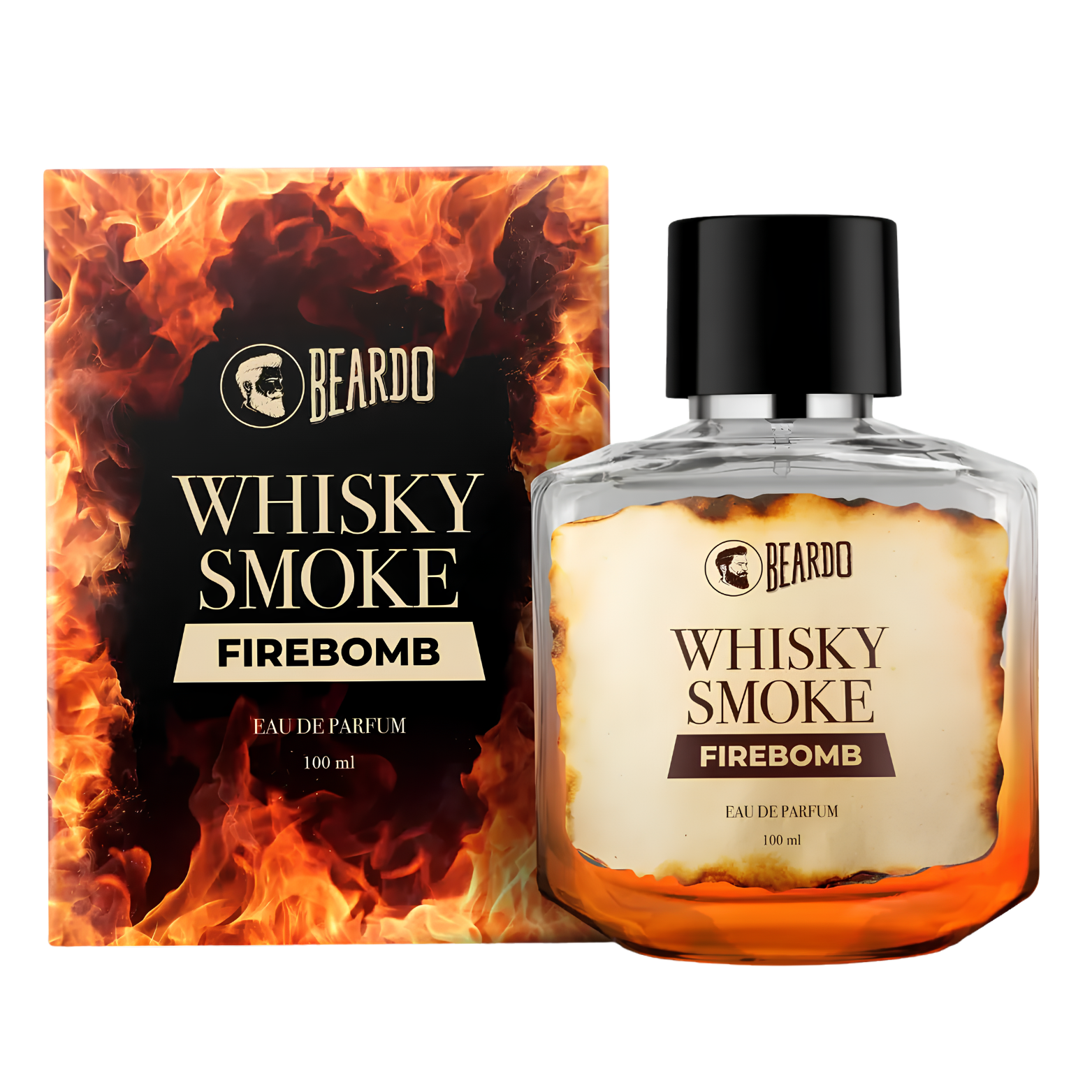Beardo Whisky Smoke Firebomb Perfume for Men 100ml EDP bottle