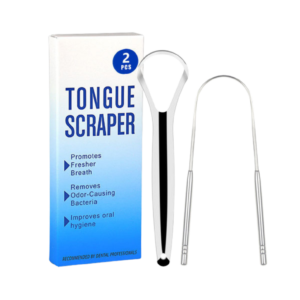 2-in-1 Stainless Steel Tongue Cleaner