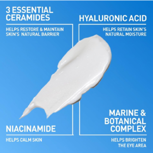 CeraVe Eye Repair Under Eye Cream 14.2g tube and box packaging layout