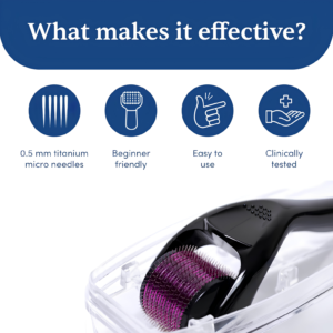 Man Matters Derma Roller 540 Titanium Alloy Needles 0 5mm layout