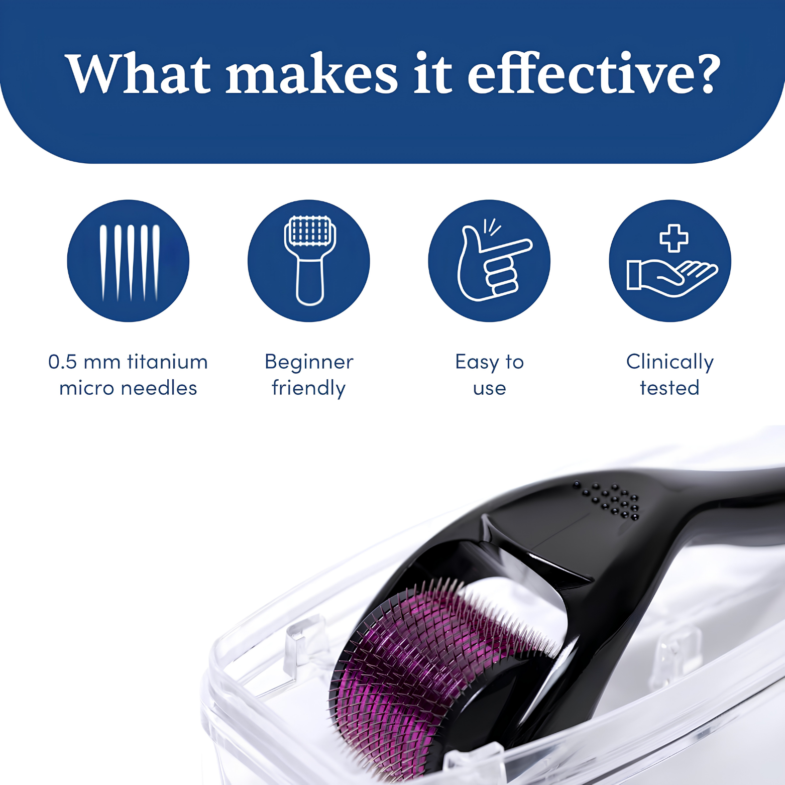 Man Matters Derma Roller 540 Titanium Alloy Needles – 0.5mm