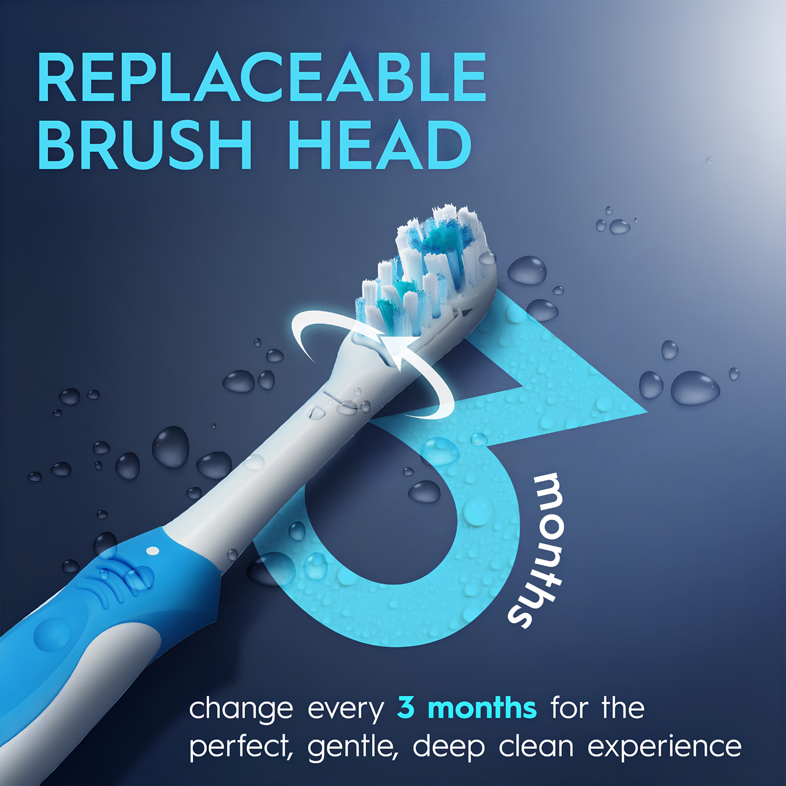 Oral B Cross Action AA Battery Electric Toothbrush layout