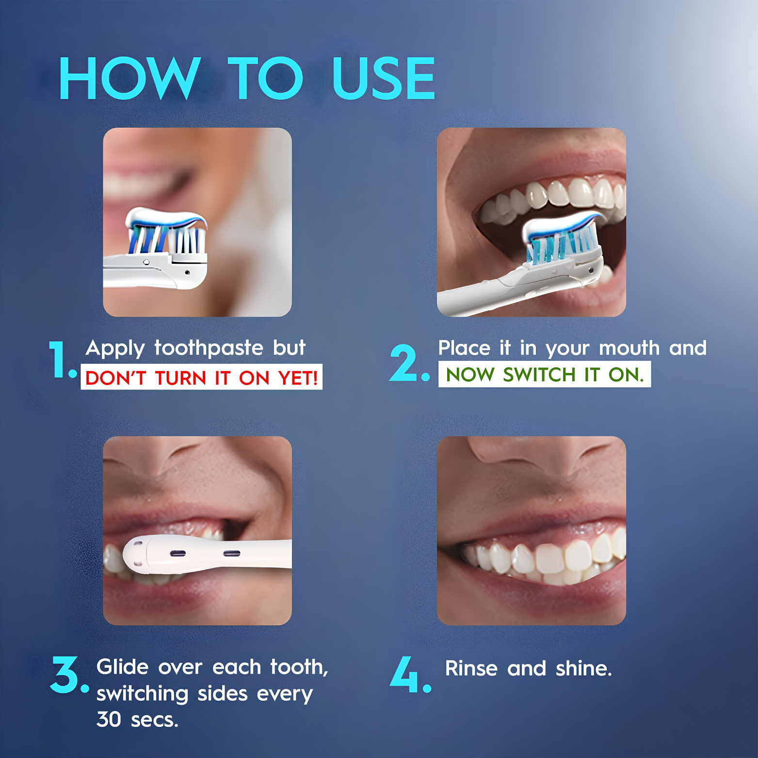 Oral B Cross Action AA Battery Electric Toothbrush layout