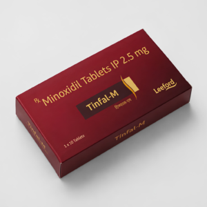 Tinfal M Minoxidil Tablets IP 2 5 mg 10 count box layout