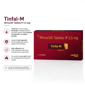 Tinfal M Minoxidil Tablets IP 2 5 mg 10 count box layout