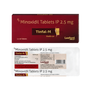 Tinfal M Minoxidil Tablets IP 2 5 mg 10 count box layout