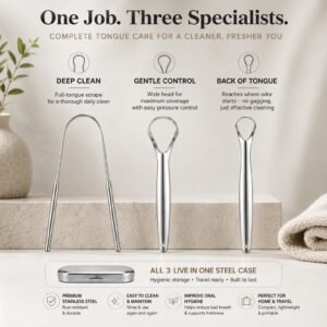 Tongue Scraper Set With Case available in Bangladesh