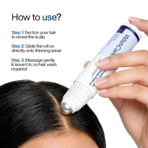 Wishcare Hair Growth Serum Concentrate Roll On 30ml packaging layout