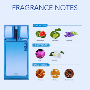 Ajmal Blu Eau De Parfum for Men 90ml bottle