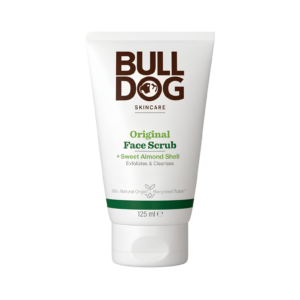 Bulldog Original Face Scrub 125ml squeeze tube packaging layout